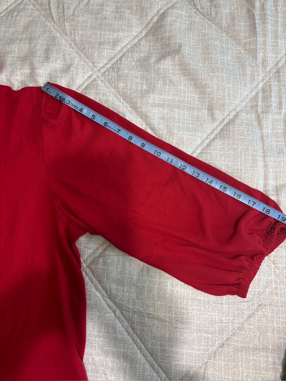 LOFT Deep Red Ruffle V-Neck Blouse - Picture 9 of 9
